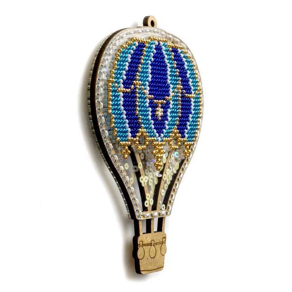 Bead Embroidery Kit (Plastic Base) &ndash; &ldquo;Christmas Ornament &ndash; Blue Journey&rdquo; (Double-Sided) FLPL-074
