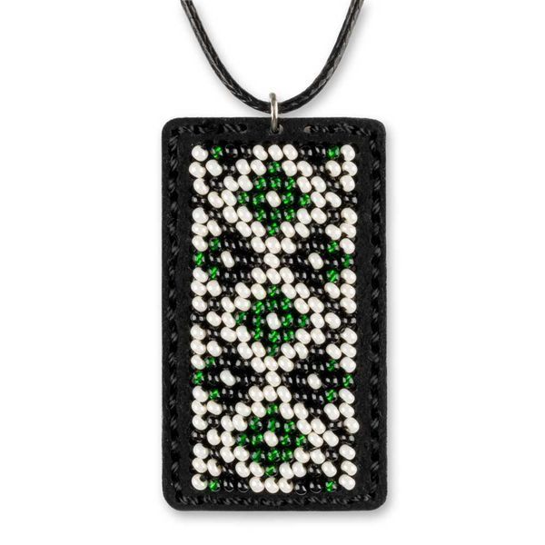 Faux Leather Bead Embroidery Kit &ndash; &ldquo;Pendant&rdquo; FLBB-076 Black