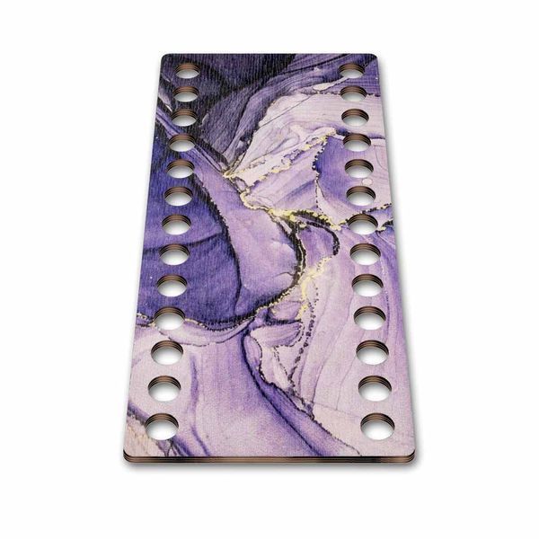 Floss Organizer &ndash; &ldquo;Purple Petals, Narrow Rectangular&rdquo; FLZ(P)-076