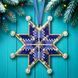 Wooden Bead Embroidery Kit &ndash; &ldquo;Christmas Ornament &ndash; Blue Eternity&rdquo; FLK-598 FLK-598 photo 1