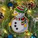 Wooden Bead Embroidery Kit &ndash; &ldquo;Christmas Ornament &ndash; Happy Snowman&rdquo; FLK-390 FLK-390 photo 1