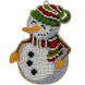 Wooden Bead Embroidery Kit &ndash; &ldquo;Christmas Ornament &ndash; Happy Snowman&rdquo; FLK-390 FLK-390 photo 2