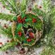 Wooden Bead Embroidery Kit &ndash; &ldquo;Wreath With Bullfinch&rdquo; FLK-440 FLK-440 photo 1