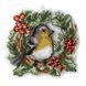 Plastic Cross-Stitch Kit &ndash; "Christmas Ornament &ndash; Bullfinch On Branch" FLX-018 FLX-018 photo 3