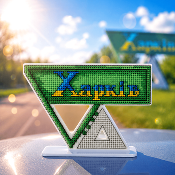 Plastic Cross-Stitch Kit &ndash; &ldquo;Kharkiv City Sign&rdquo; FLX-164