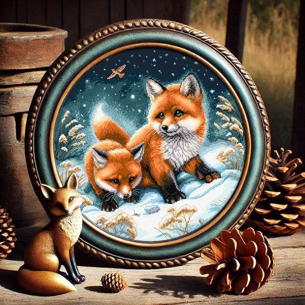 Cross-Stitch Pattern &ndash; "In Winter Forest" WLP-001