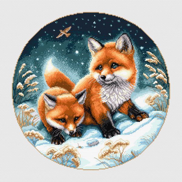 Cross-Stitch Pattern &ndash; "In Winter Forest" WLP-001