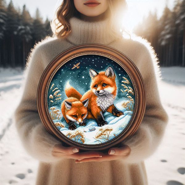 Cross-Stitch Pattern &ndash; "In Winter Forest" WLP-001