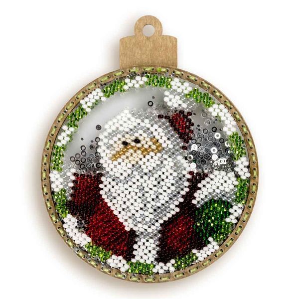 Bead Embroidery Kit (Plastic Base) &ndash; &ldquo;Christmas Ornament &ndash; Christmas Crew&rdquo; (Double-Sided) FLPL-064