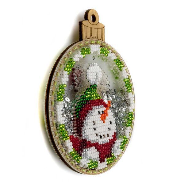 Bead Embroidery Kit (Plastic Base) &ndash; &ldquo;Christmas Ornament &ndash; Christmas Crew&rdquo; (Double-Sided) FLPL-064
