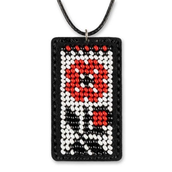 Faux Leather Bead Embroidery Kit &ndash; &ldquo;Pendant&rdquo; FLBB-077 Black