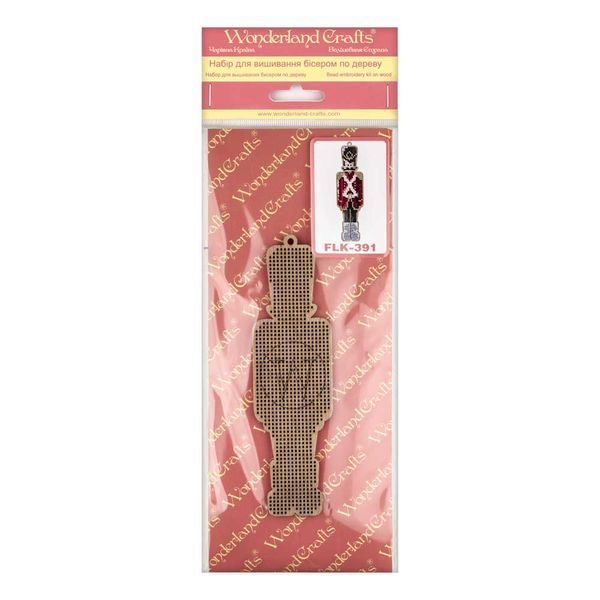 Wooden Bead Embroidery Kit &ndash; &ldquo;Christmas Ornament &ndash; Tin Soldier&rdquo; FLK-391
