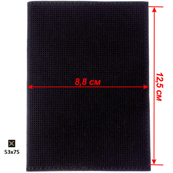Faux Leather Cross-Stitch Kit &ndash; &ldquo;Passport Cover&rdquo; FLHL-041 Black