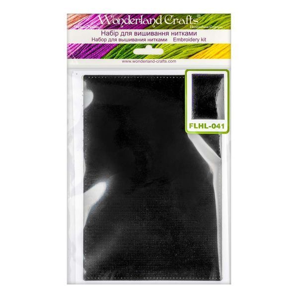 Faux Leather Cross-Stitch Kit &ndash; &ldquo;Passport Cover&rdquo; FLHL-041 Black