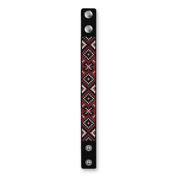 Faux Leather Cross-Stitch Kit &ndash; &ldquo;Bracelet&rdquo; (2.2 &times; 22 cm) FLHL-058 Black