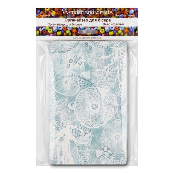 Bead Organizer With Wooden Lid &ndash; &ldquo;Sea Ornaments, Rectangular&rdquo; FLZB-215