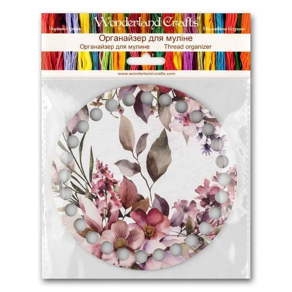 Floss Organizer &ndash; &ldquo;Flowers, Round&rdquo; FLZ(P)-077