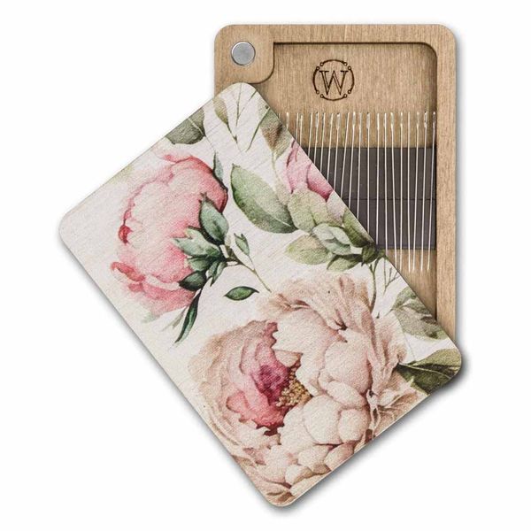 Magnetic Needle Case Rectangular &ndash; &ldquo;Peonies&rdquo; FLZB(N)-119