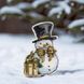 Plastic Cross-Stitch Kit &ndash; "Christmas Ornament &ndash; Snowman With Gift" FLX-019 FLX-019 photo 1