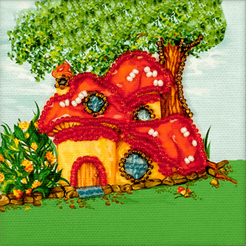 Bead embroidery magnet FLA-033