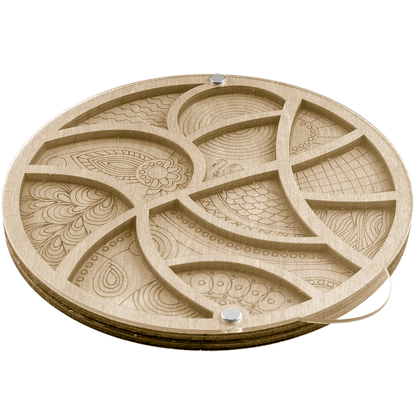 Bead Organizer Box &ndash; &ldquo;Sea Currents&rdquo;, With Clear Lid FLZB-034