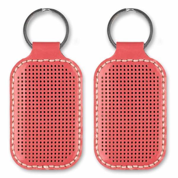 Faux Leather Embroidery Blank &ndash; &ldquo;Keychain&rdquo; FLBE(BB)-067 Coral
