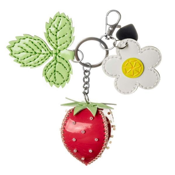 Faux Leather Cross-Stitch Kit &ndash; &ldquo;Bag Charm &ndash; Sweet Strawberry&rdquo; FLHL-165