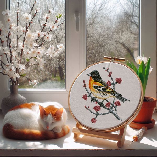 Cross-Stitch Pattern &ndash; "Brambling" WLP-046
