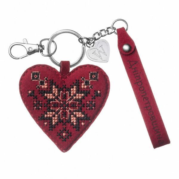 Faux Leather Cross-Stitch Kit &ndash; &ldquo;Bag Charm &ndash; Dnipropetrovsk Region&rdquo; FLHL-147