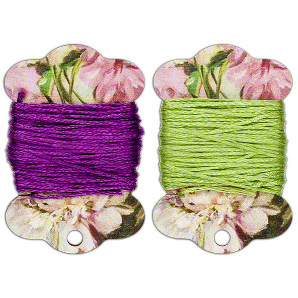 Floss Bobbins &ndash; &ldquo;Peonies&rdquo; FLC-110(S) (6 pcs)