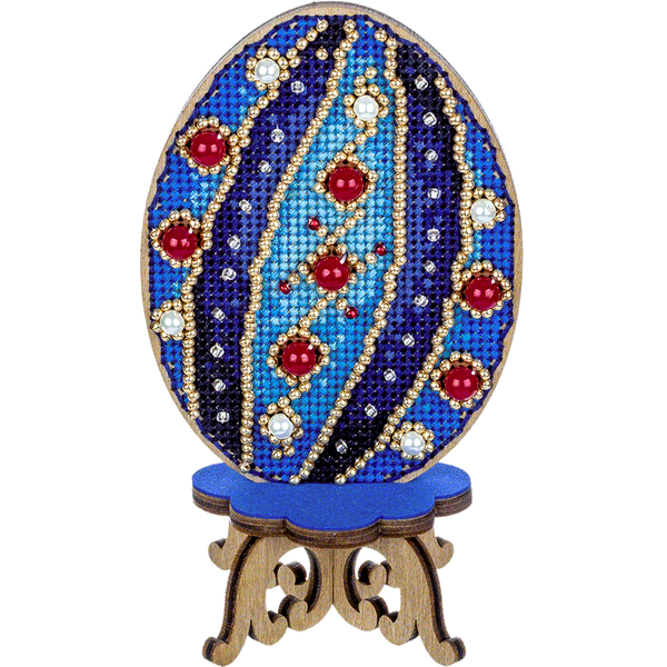 Wooden Cross-Stitch Kit &ndash; &ldquo;Easter Egg&rdquo; FLW-037