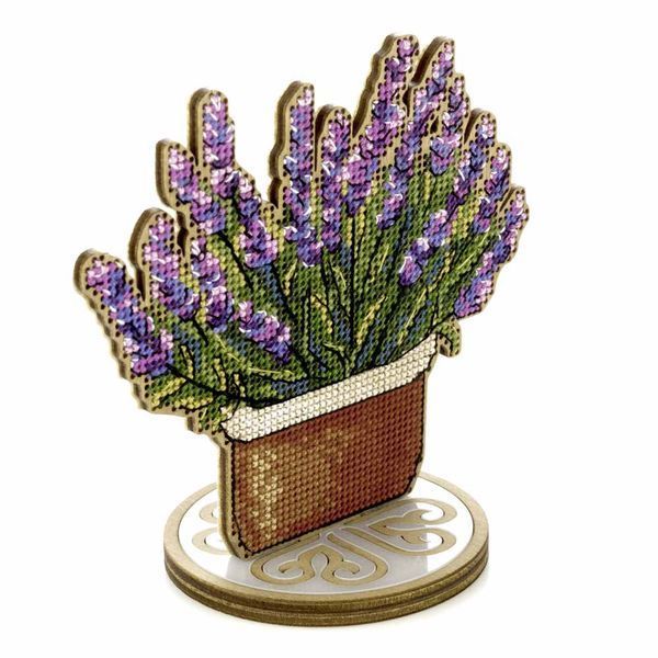 Wooden Cross-Stitch Kit &ndash; &ldquo;Lavender&rdquo; FLW-074
