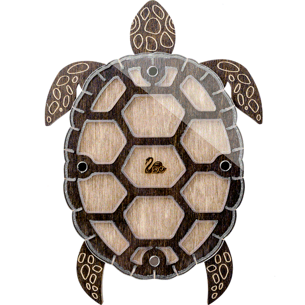 Bead Organizer Box &ndash; &ldquo;Turtle&rdquo;, With Clear Lid FLZB-119