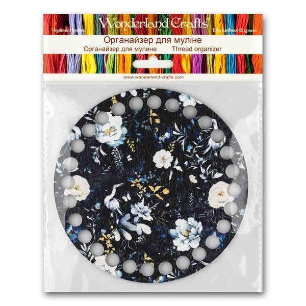 Floss Organizer &ndash; &ldquo;Night Flowers, Round&rdquo; FLZ(P)-101