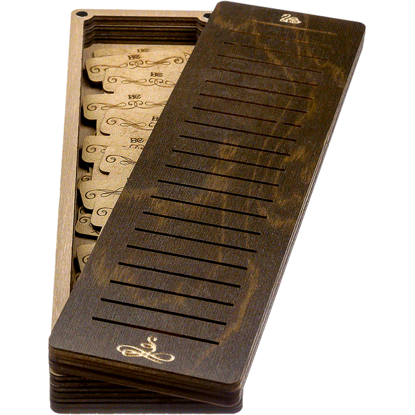Bobbin Organizer Box &ndash; &ldquo;Dark Rectangular&rdquo; + 23 bobbins FLZB(N)-044