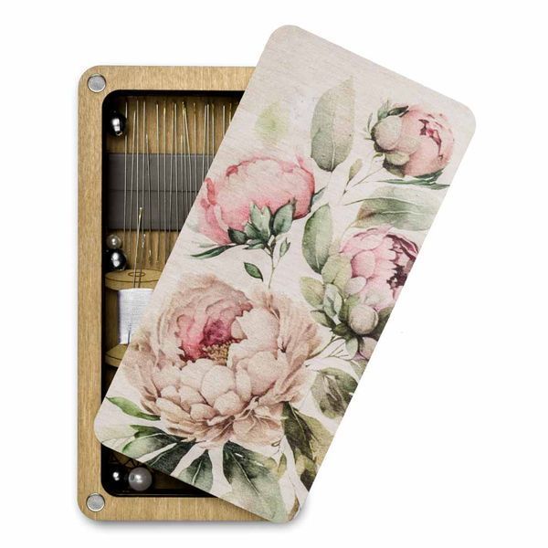 Magnetic Needle Case Large &ndash; &ldquo;Peonies&rdquo; FLZB(N)-143