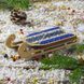 Wooden Bead Embroidery Kit &ndash; &ldquo;Sled Ornament &ndash; Blue and Red Pattern&rdquo; FLK-465 FLK-465 photo 1