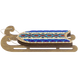 Wooden Bead Embroidery Kit &ndash; &ldquo;Sled Ornament &ndash; Blue and Red Pattern&rdquo; FLK-465 FLK-465 photo 4