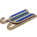 Wooden Bead Embroidery Kit &ndash; &ldquo;Sled Ornament &ndash; Blue and Red Pattern&rdquo; FLK-465 FLK-465 photo 2