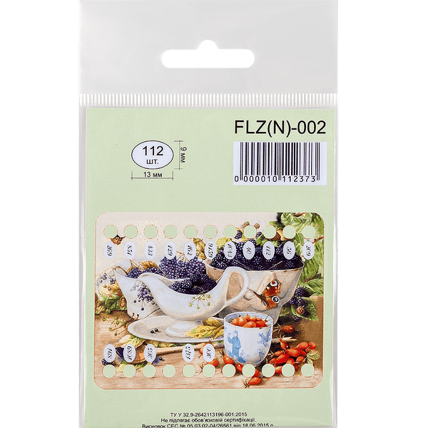 Organizer Stickers &ndash; &ldquo;Oval, 9&times;13 mm, 112 pcs&rdquo; FLZ(N)-002