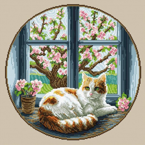 Cross-Stitch Pattern &ndash; "Cat Dreams" WLP-023