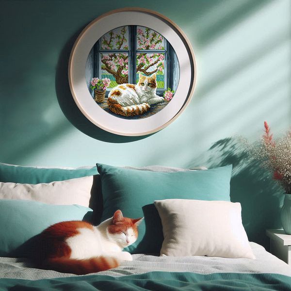Cross-Stitch Pattern &ndash; "Cat Dreams" WLP-023