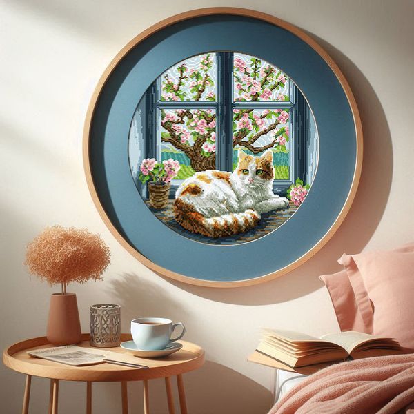 Cross-Stitch Pattern &ndash; "Cat Dreams" WLP-023