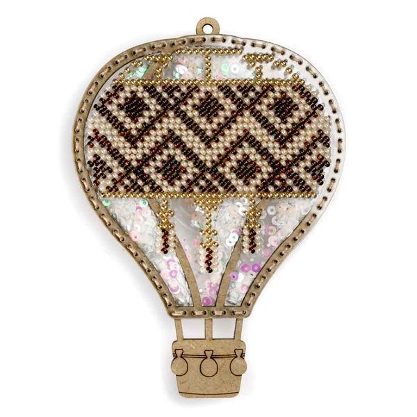Bead Embroidery Kit (Plastic Base) &ndash; &ldquo;Christmas Ornament &ndash; Golden Mosaic&rdquo; (Double-Sided) FLPL-076
