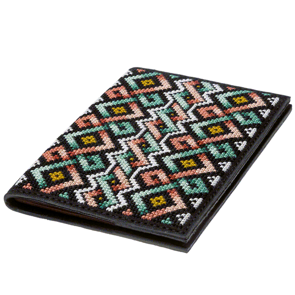 Faux Leather Cross-Stitch Kit &ndash; &ldquo;Passport Cover&rdquo; FLHL-042 Black