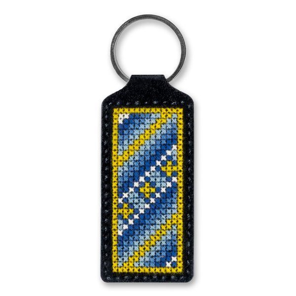 Faux Leather Cross-Stitch Kit &ndash; &ldquo;Keychain&rdquo; FLHL-059 Black
