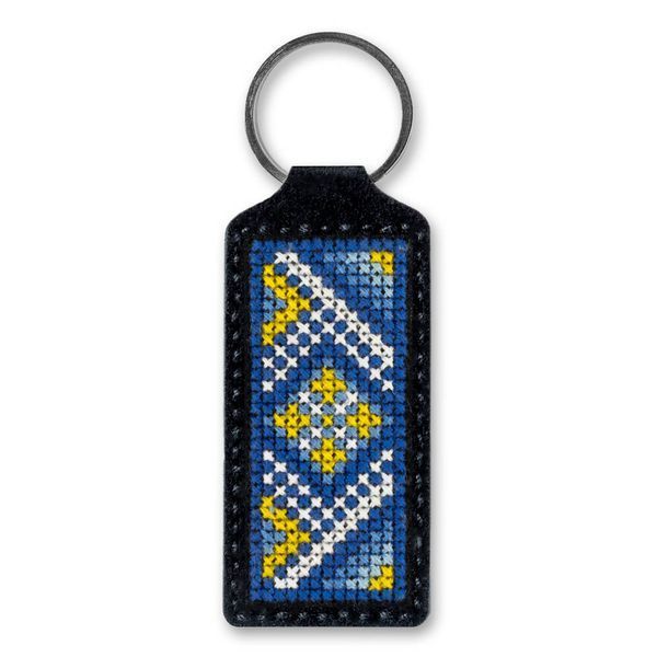 Faux Leather Cross-Stitch Kit &ndash; &ldquo;Keychain&rdquo; FLHL-059 Black