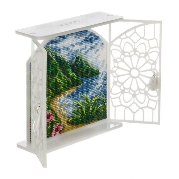 Plastic Cross-Stitch Kit &ndash; &ldquo;Tropical Shore&rdquo; FLX-129