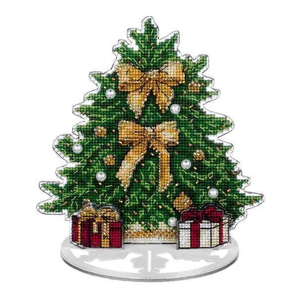 Plastic Cross-Stitch Kit &ndash; "Tree With Gifts" FLX-020