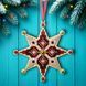 Wooden Bead Embroidery Kit &ndash; &ldquo;Christmas Ornament &ndash; Crimson Miracle&rdquo; FLK-600 FLK-600 photo 1